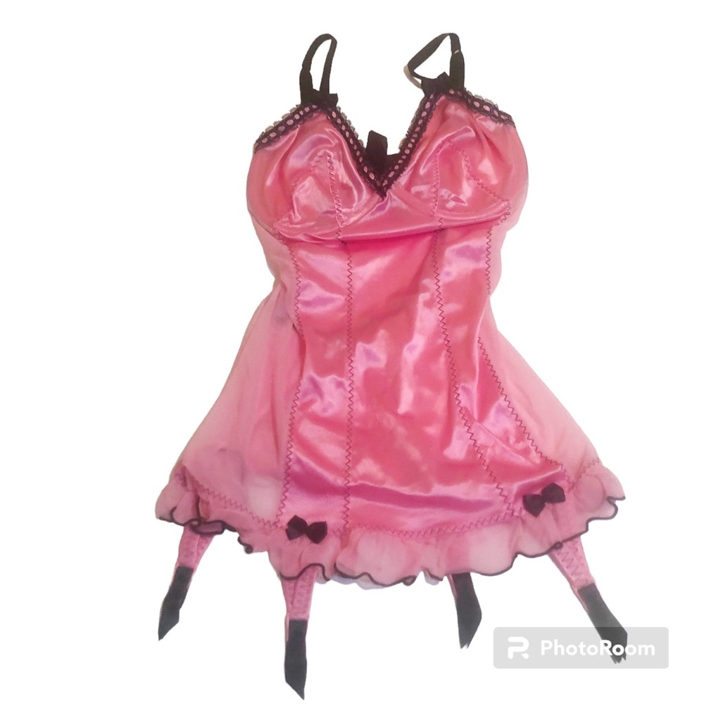y2k Pink Victoria’s Secret bustier/ corset shapewear cybercore Lolita vi…